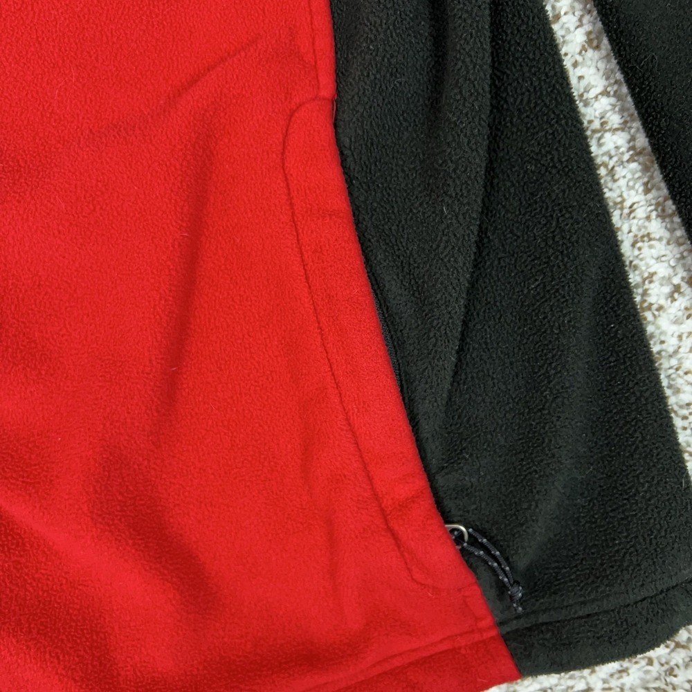 The North Face Jacket Mens Medium Red Black Fleece Full Zip Hiking Outdoor - Picture 3 of 9